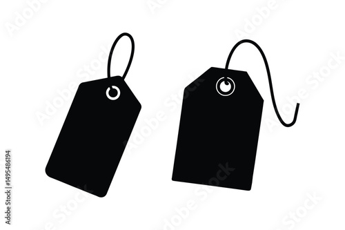 Sale label icon Silhouette Vector bundle  illustration, Sale label  tag Silhouette 