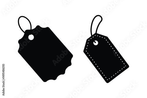 Sale label icon Silhouette Vector bundle  illustration, Sale label  tag Silhouette 