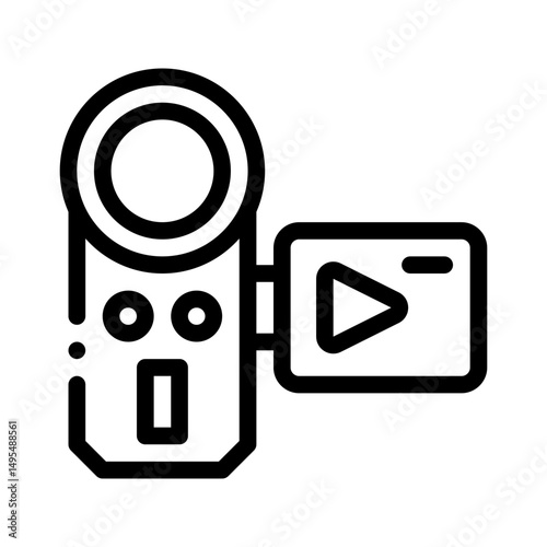 video camera line icon