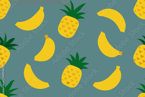 seamless pattern of pineapple