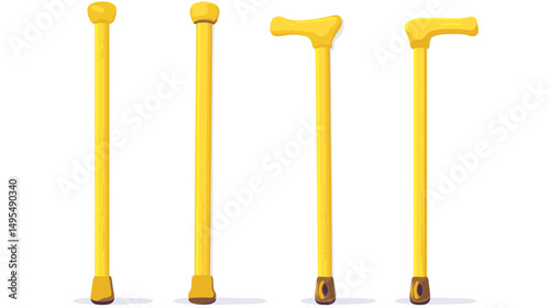 Various Yellow Mobility Walkers and Canes for Enhanced Independence and Support in Daily Activities