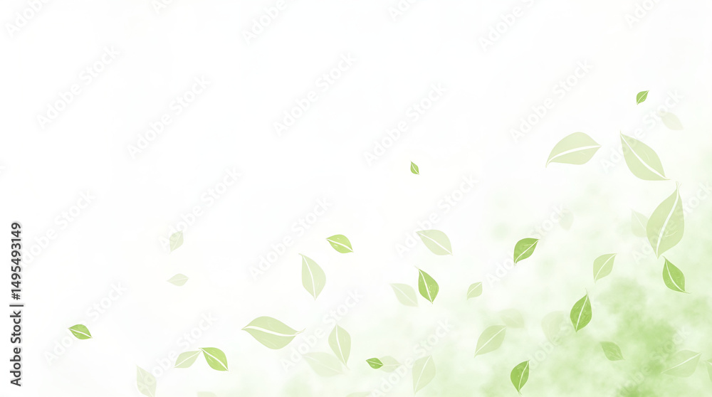 Fototapeta premium Elegant Leaves PPT Background