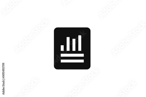Stylized Graphic Representation of Data Analysis Metrics and Growth Trends on Digital Interface