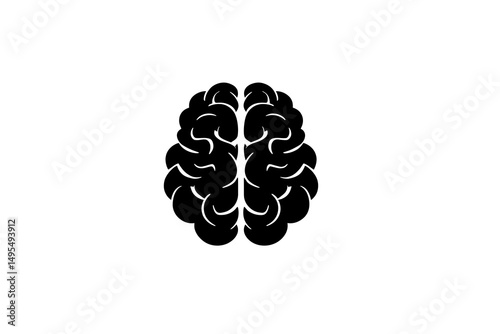 Stylized illustration of a human brain showcasing intricate details in black and white