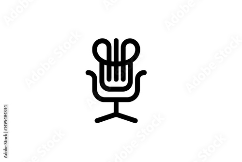 Minimalist Ergonomic Office Chair Outline Design for Modern Workspaces and Creative Interiors