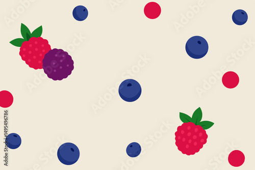 seamless pattern with berries