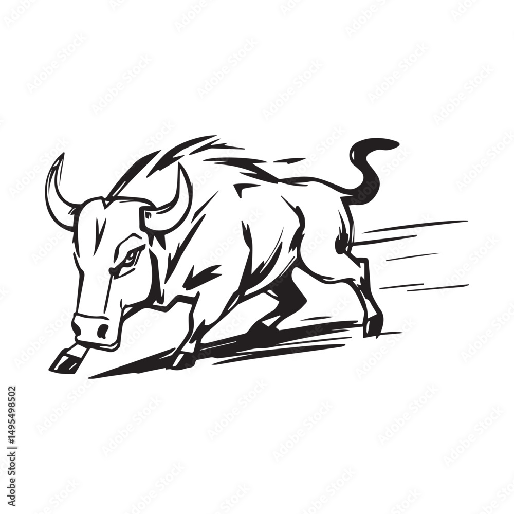 Obraz premium Steer / Bull Logomark Logo Icon