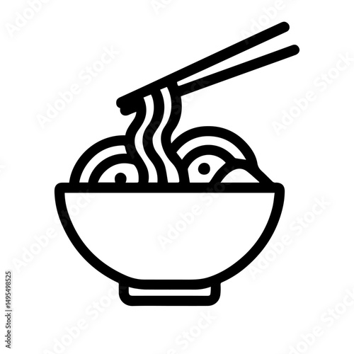 Pad thai icon on white background vector
Vector Thai food icon