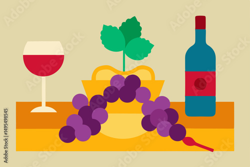 wine and grapes
