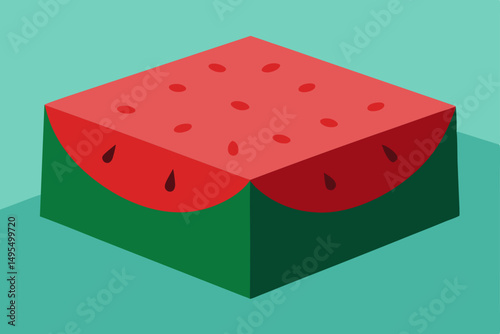 red watermelon on a white background