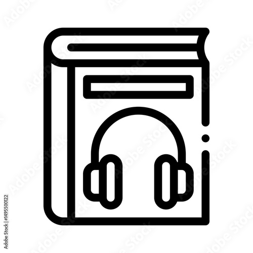audiobook line icon