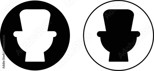 Toilet icon. WC icon toilet or restroom. Bathroom sign. Home efficiency. WC restroom sign business concept
