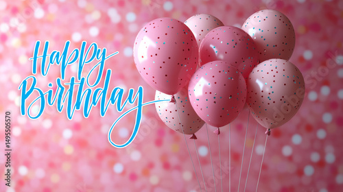 Photography happy brithday card with eggs balloon