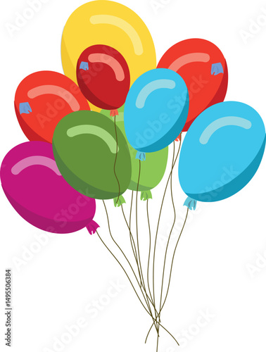 Colored balloons .Vector illustration
