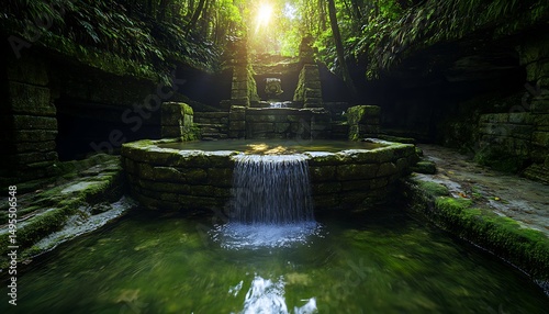 fountain in the garden