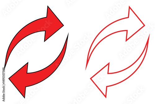 Reload Arrow Icon on white background . eps 10.