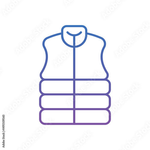 Down Jacket Vector icon