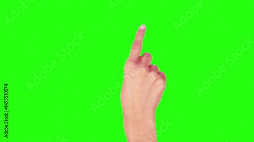 
Gestures Pack. Female Hand Swiping Left, Right On Chroma Key Green Screen Background. Using A Smartphone, Tablet Pc.