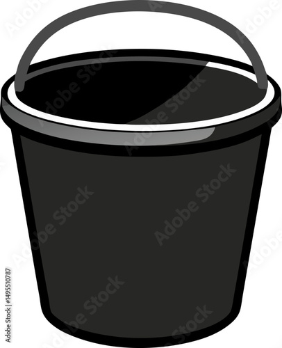 Plastic household bucket on a white background