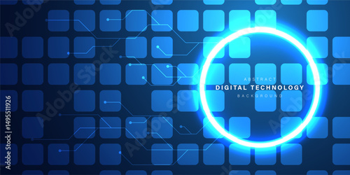 Blue abstract technology background. business technology communication. Hi tech digital connection. high tech. science. modern technology business concept. futuristic background. vector illustration