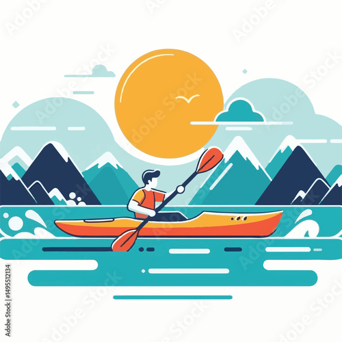nature, summer, kayak, water, vacation, travel, boat, lake, sport, paddle, holiday, kayaking, activity, outdoor, landscape, active, leisure, canoe, lifestyle, adventure, tourism, recreation, sea, spor