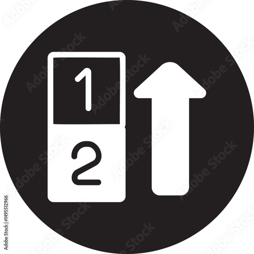 descending sort glyph icon