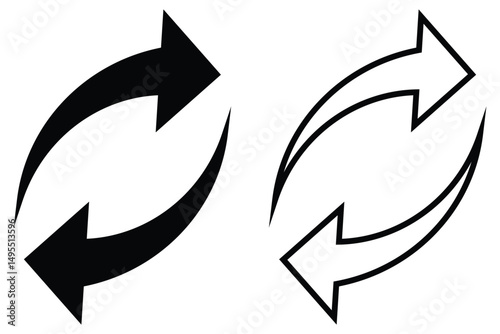 Reload Arrow Icon on white background . eps 10.