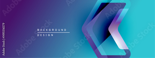 Abstract gradient background. Purple, blue hues blend smoothly. Geometric shape adds visual interest, modern design element.