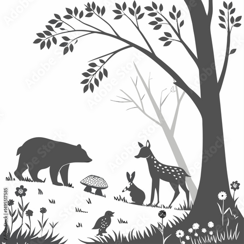 wolf in the woods