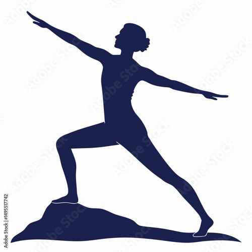 silhouette of a woman doing yoga