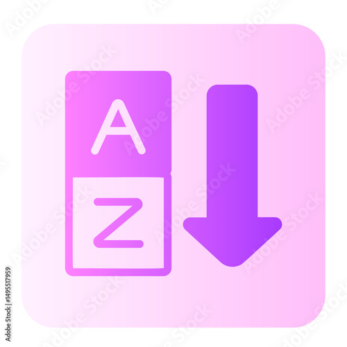 alphabet gradient icon