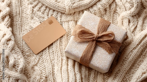 Gift Card and Present on Cozy Knitwear