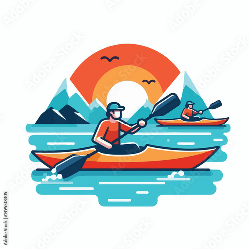 nature, summer, kayak, water, vacation, travel, boat, lake, sport, paddle, holiday, kayaking, activity, outdoor, landscape, active, leisure, canoe, lifestyle, adventure, tourism, recreation, sea, spor