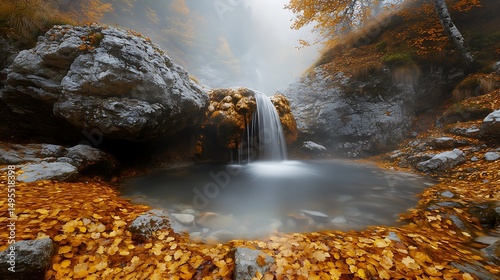 waterfall in the mountains