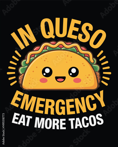 Taco T-Shirt Design Vector Art & Illustration