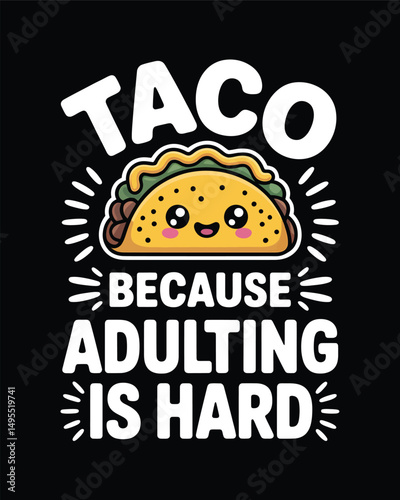 Taco T-Shirt Design Vector Art & Illustration
