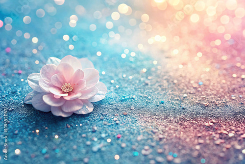 Petal shimmer with drifting flower glitter