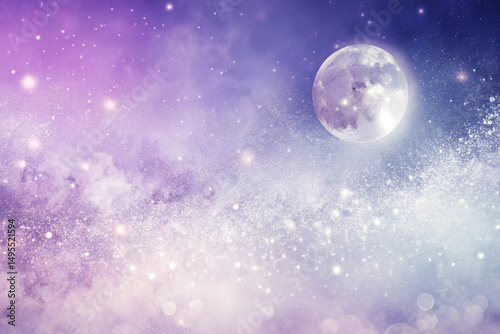 Powder mist shimmer with light energy sparkles