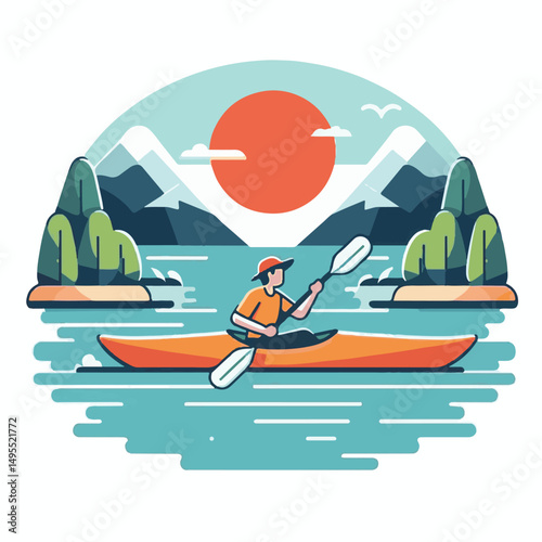 nature, summer, kayak, water, vacation, travel, boat, lake, sport, paddle, holiday, kayaking, activity, outdoor, landscape, active, leisure, canoe, lifestyle, adventure, tourism, recreation, sea, spor