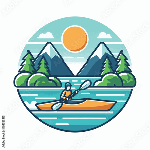 nature, summer, kayak, water, vacation, travel, boat, lake, sport, paddle, holiday, kayaking, activity, outdoor, landscape, active, leisure, canoe, lifestyle, adventure, tourism, recreation, sea, spor