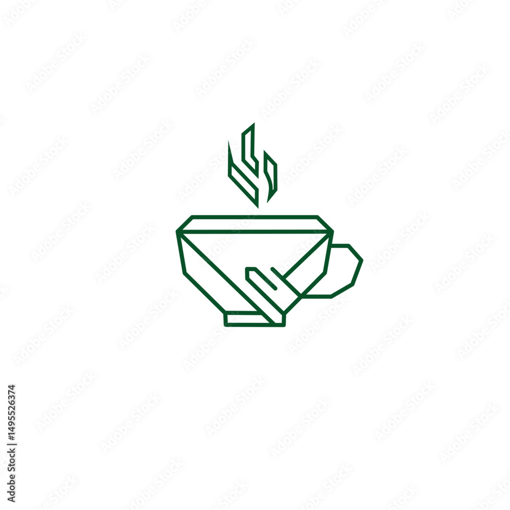 Modern Cup Cafe Logo vector Modern Cup Cafe Logo vector