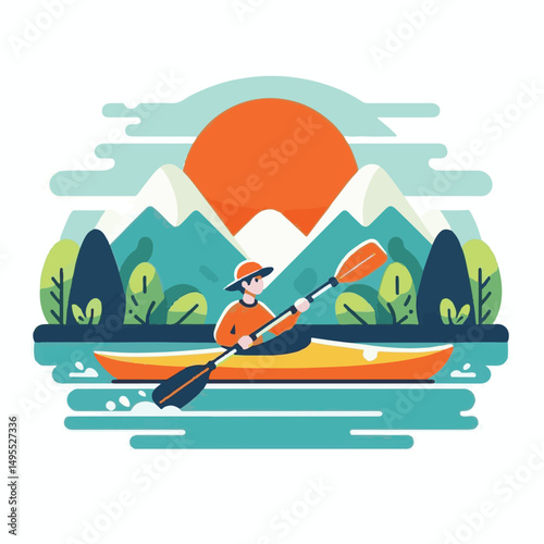 nature, summer, kayak, water, vacation, travel, boat, lake, sport, paddle, holiday, kayaking, activity, outdoor, landscape, active, leisure, canoe, lifestyle, adventure, tourism, recreation, sea, spor