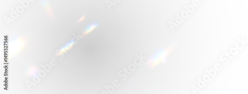 Transparent PNG overlay with glistering glow, streaks of rainbow light, crystal ray and shiny gem flare, optical spectrum, iridescent effect and bokeh sparkle in vibrant fantasy decoration