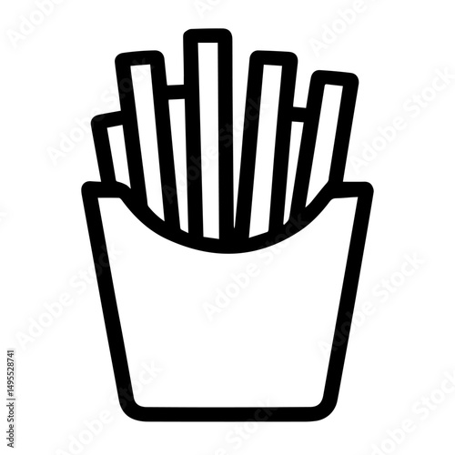 French fries icon on white background vector
Vector US food icon