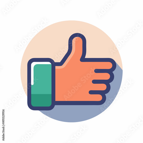 Thumbs Up Icon Positive Feedback Approval Gesture