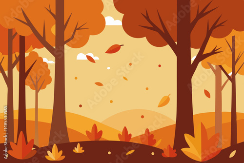 autumn landscape with trees