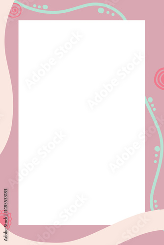 Abstract Frame with pastel color Ornament