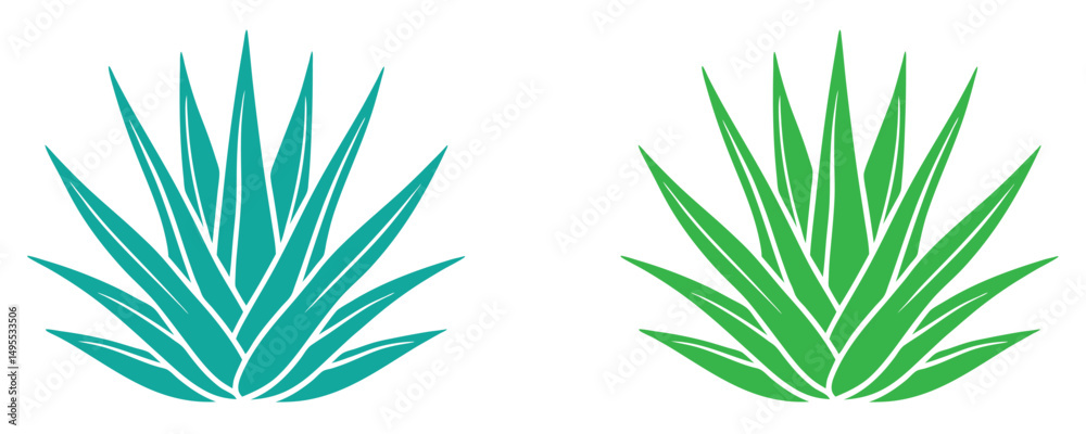Naklejka premium agave plant vector icon, agave logo Isolated on white background