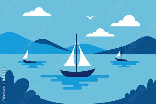 yacht in the sea