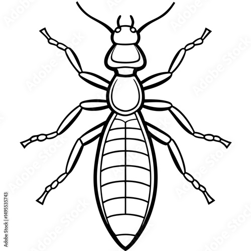 Termite line art vector